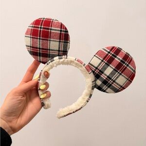 Plaid Sherpa Mickey Ears